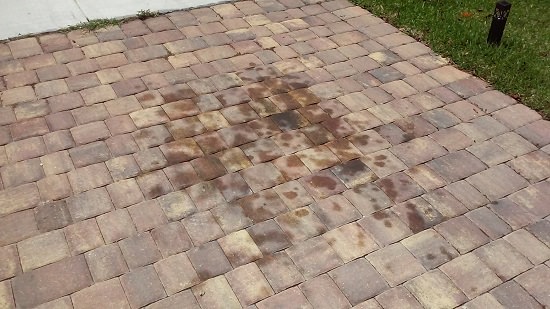 Driveway Oil Stains