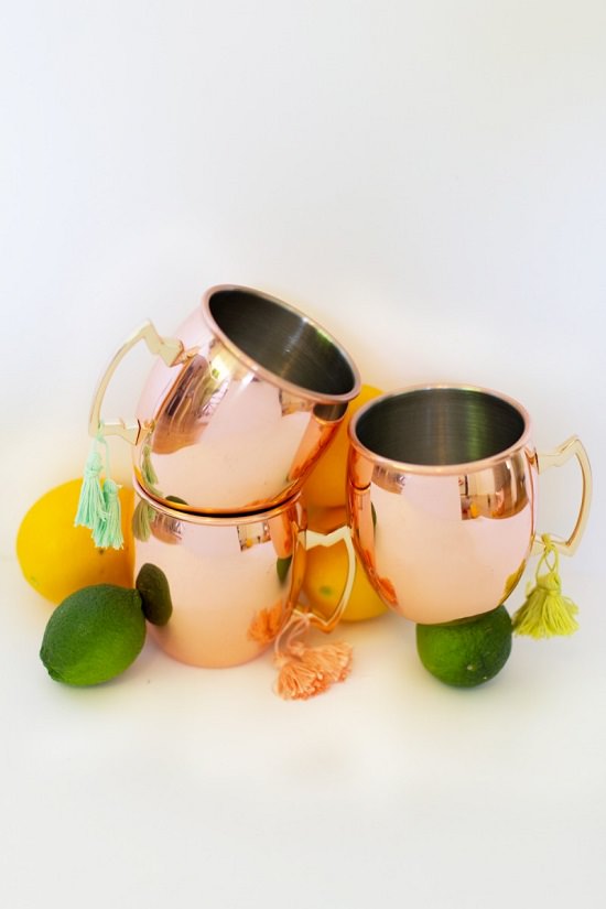 DIY Copped Toned Mugs for Moscow Mule