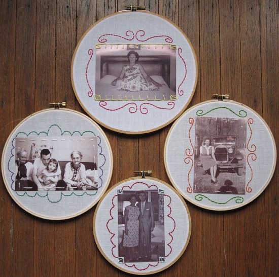 Embroidery Hoop Picture Frame