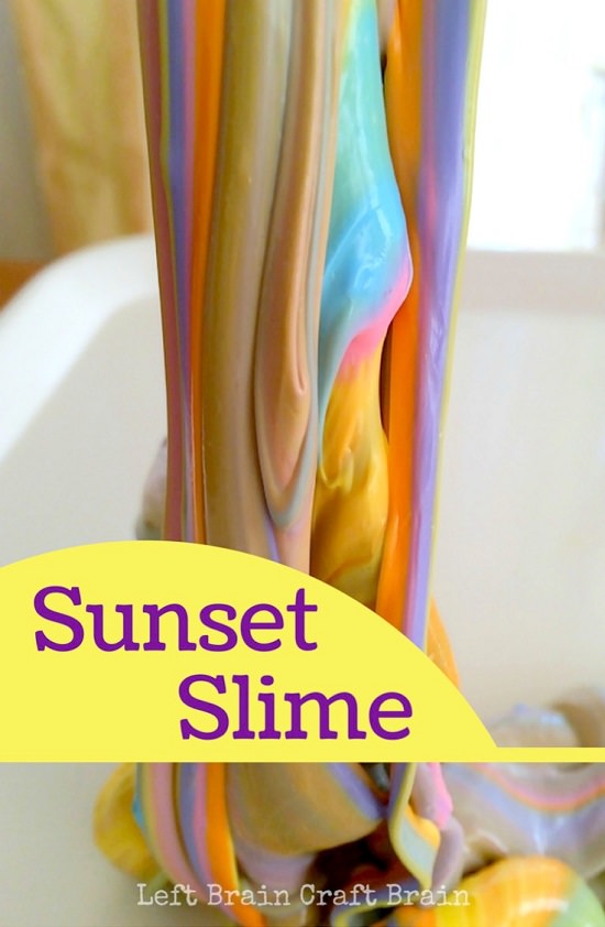 DIY Sunset Slime