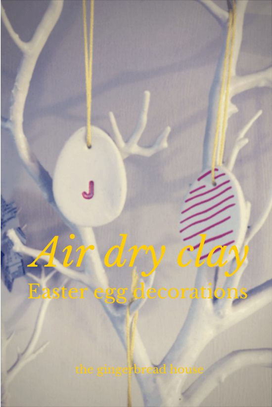 Easter Egg Air Dry Clay Decorations