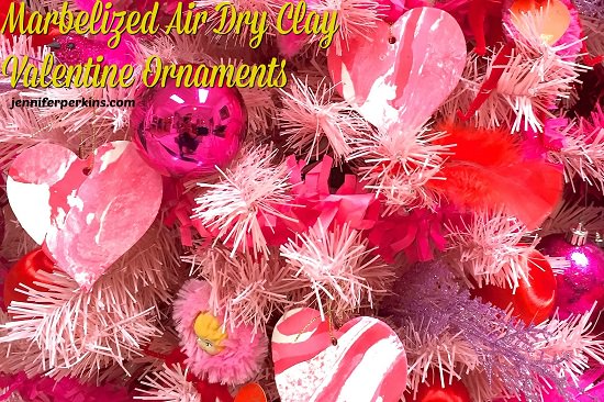 Air Dry Clay Valentine Ornaments