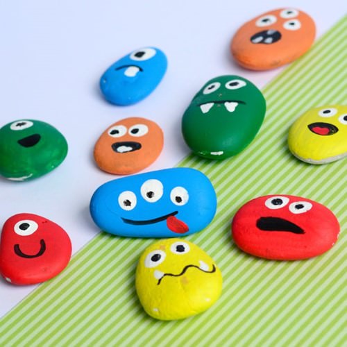 Painted Rock Monsters