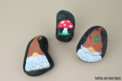 Garden Gnome Painted Rock
