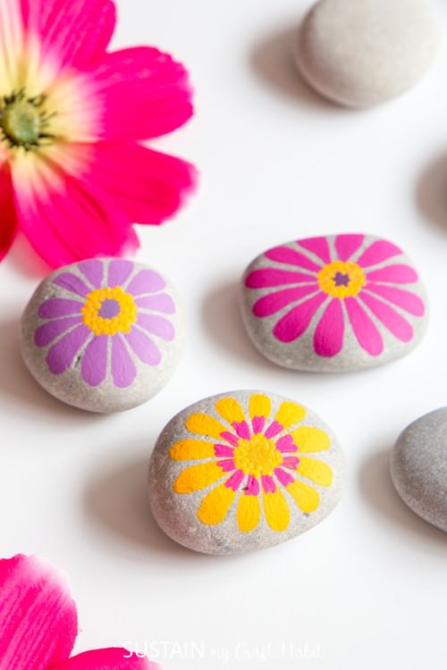 Floral Painted Rocks