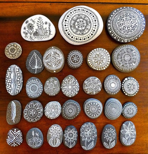 Mandala Design Rock Painting