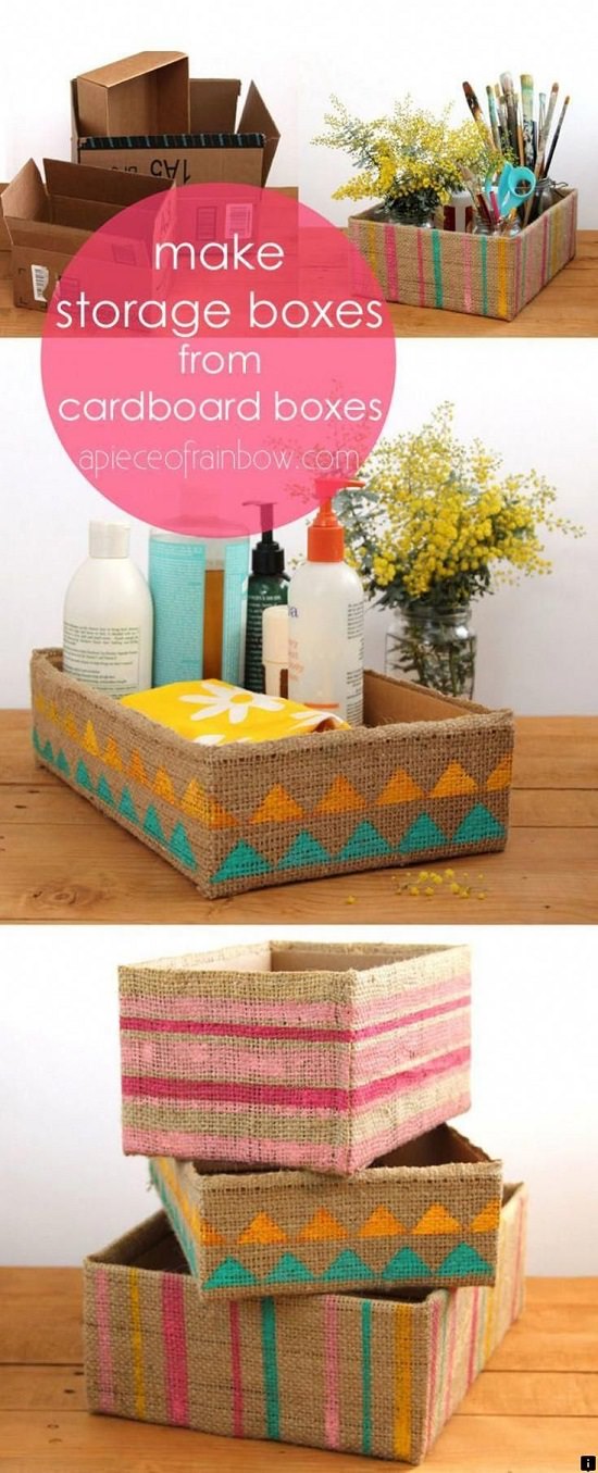 DIY Storage Cardboard Boxes