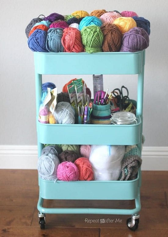 Crochet Cart on Wheels