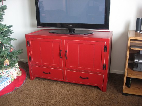 Antique Plywood TV Cabinet