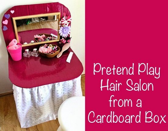 Cardboard Dressing Table Setup