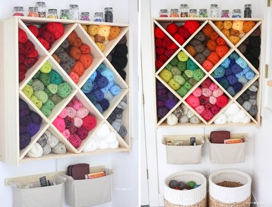 Wine Rack Yarn Organizer
