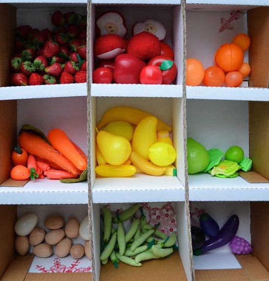 Cardboard Grocery Store Setup