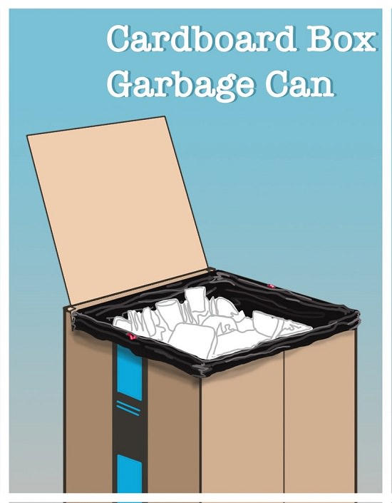 Sustainable Cardboard Trashcan 
