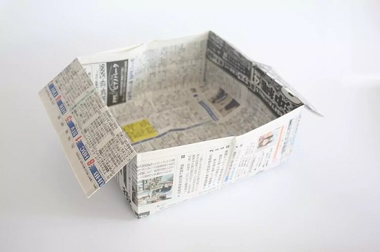Origami Table Trashcan 