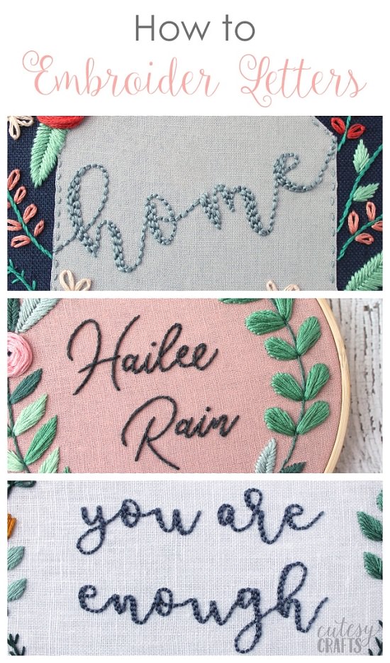 Christmas Embroidery Letters DIY1