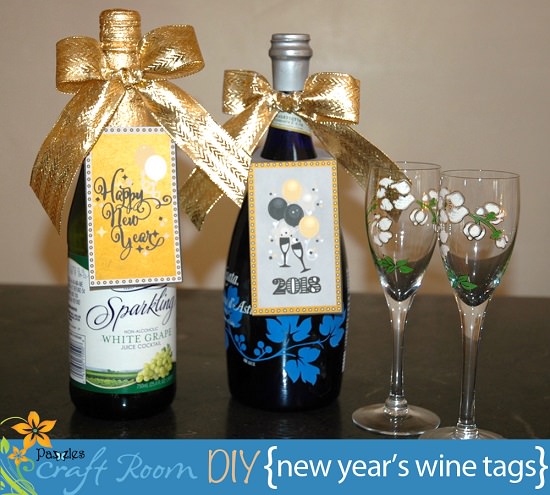 New Year Bottle Tags 