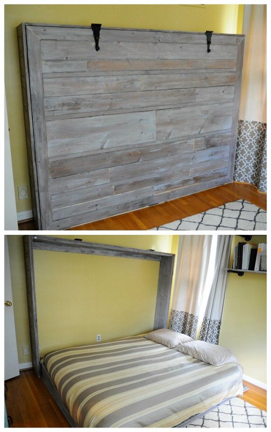 Cheap Rustic Style Wall Bed 