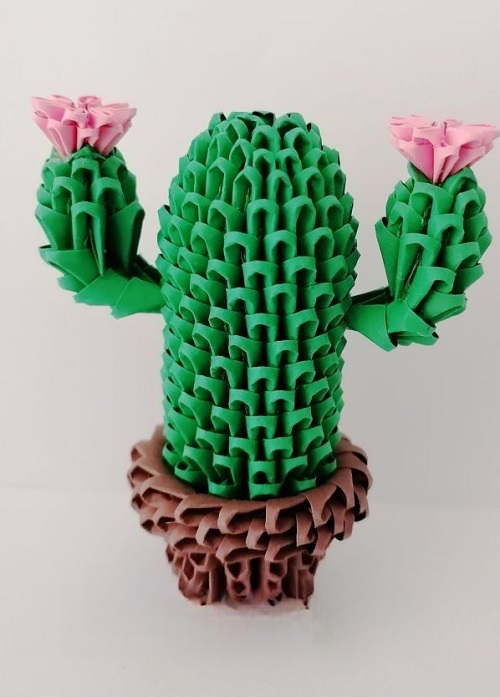 3d origami cactus