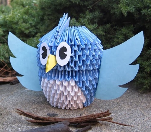 3d origami tweety bird