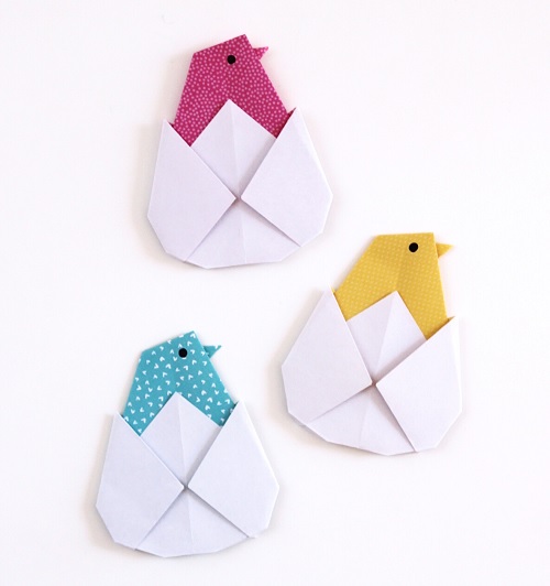 easter chick egg origami