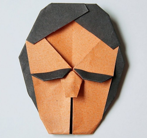 How to fold an origami face