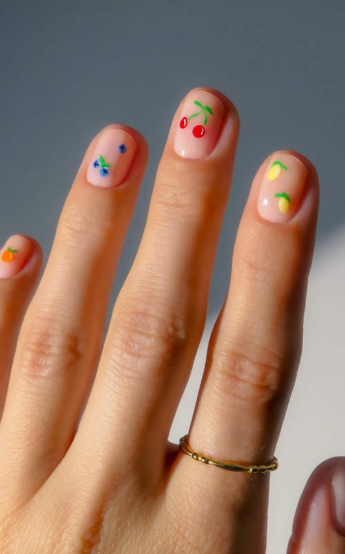 little fruits nail art