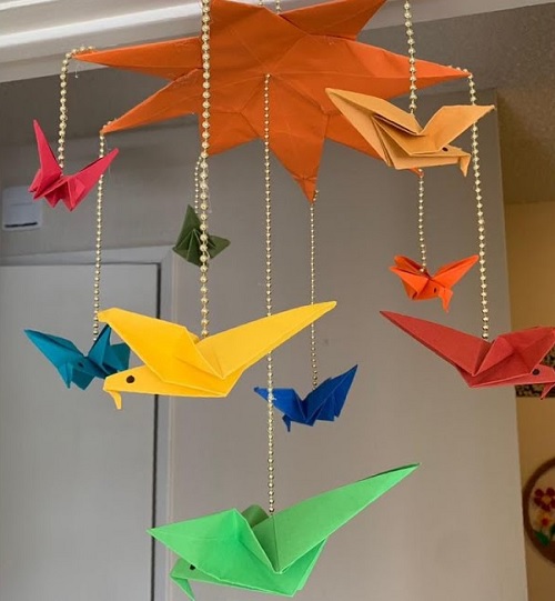 Paper bird home deco