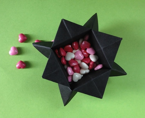 origami star flower pot