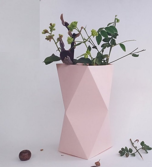 origami flower vase