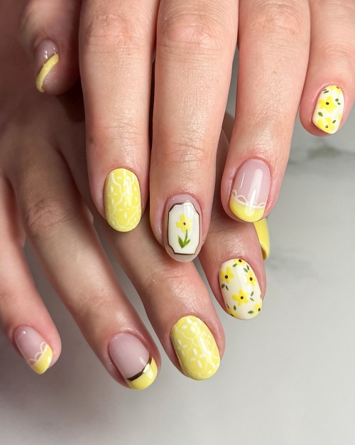 Summer Yellow Nail Designs 2