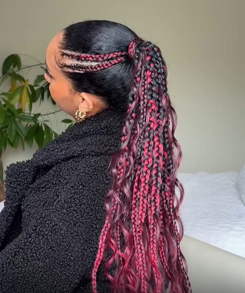 Sleek boho ponytail