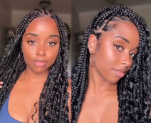 DIY Flip Over Fulani Braids