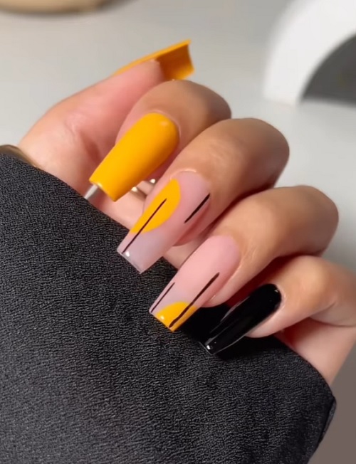 abstract line nails