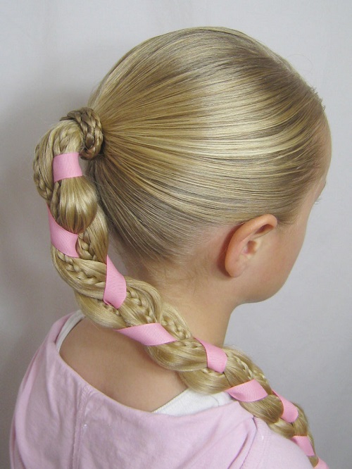 Braids and Ribbon Hairstyle