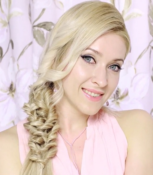 Mermaid braid hairstyle