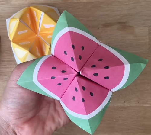 fruity paper fortune teller