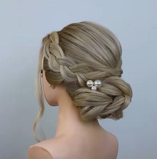 Romantic Braided Bridal Updo Tutorial