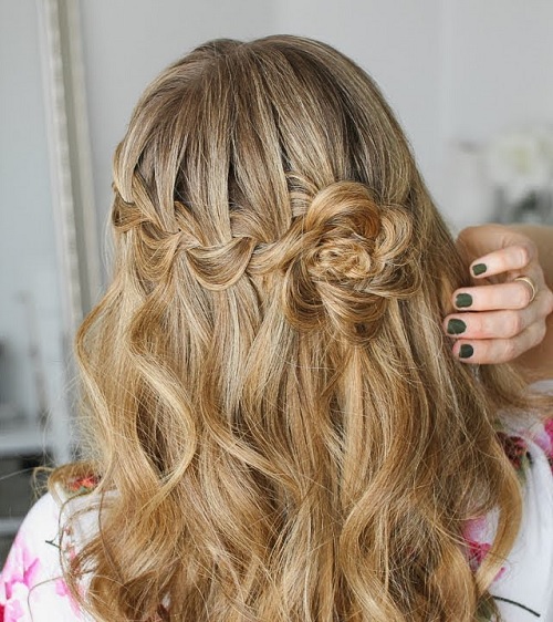 Waterfall Braid Hairstyle Ideas 1