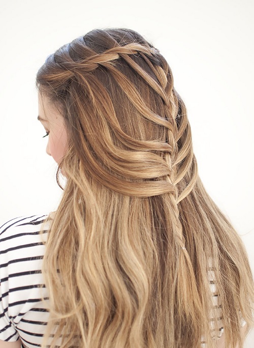 Waterfall Mermaid Braid for Long Hair