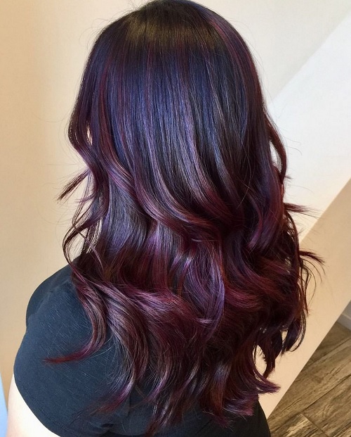 Beautiful Black Cherry hair