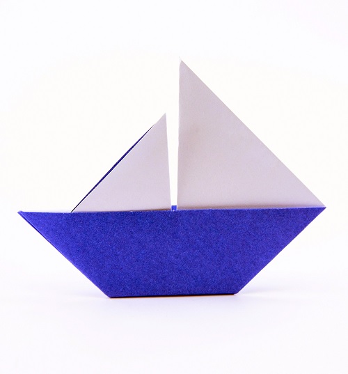 origami boat folding 1
