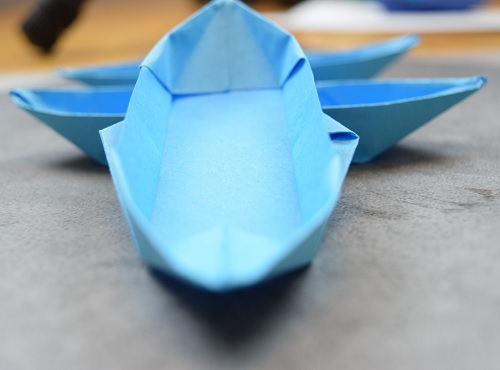 origami boat folding 7