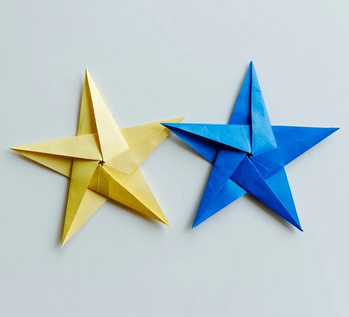 origami star step by step 1