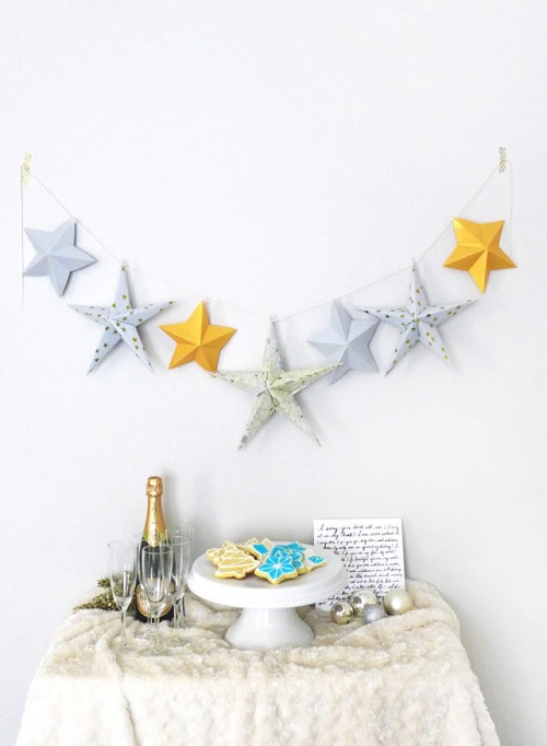 Fold an Origami Star Paper Garland