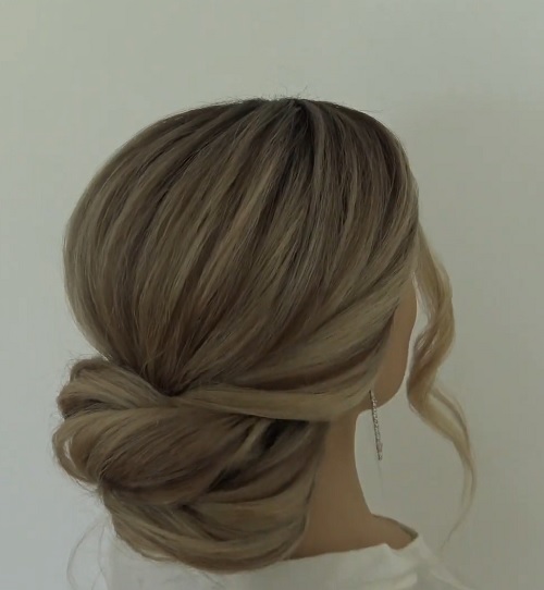 Easy Low Bridal Bun