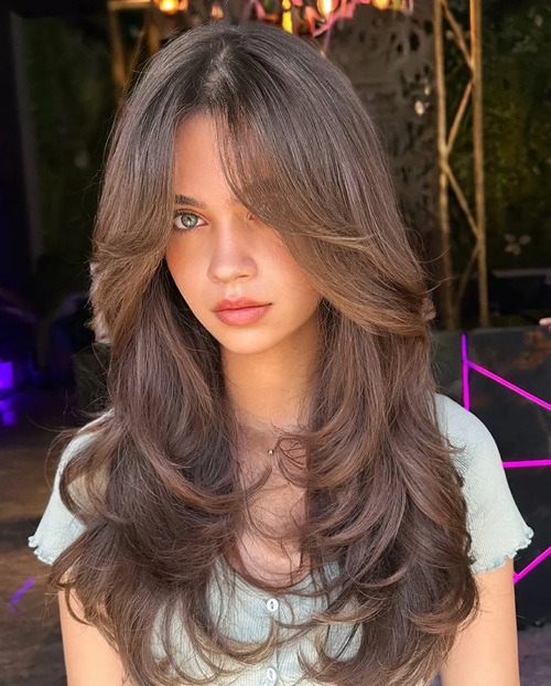 layered hair cut style