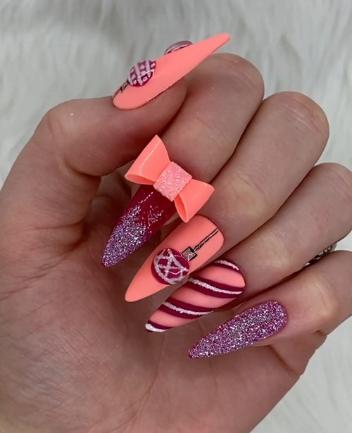 3D Ornaments Press On Gel Nail Art Tutorial