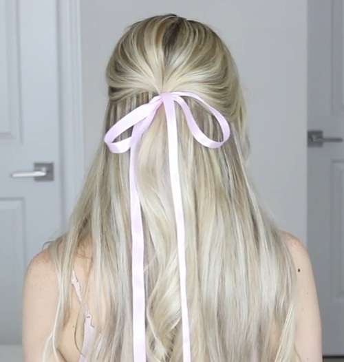 cute easy summer ribbon hairstyles