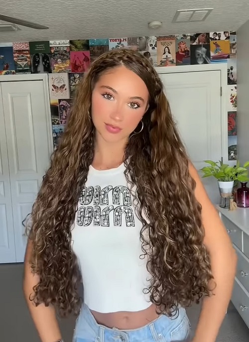 Braided headband hairstyle