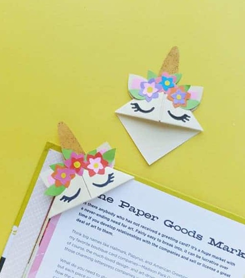 DIY Unicorn Corner Bookmark